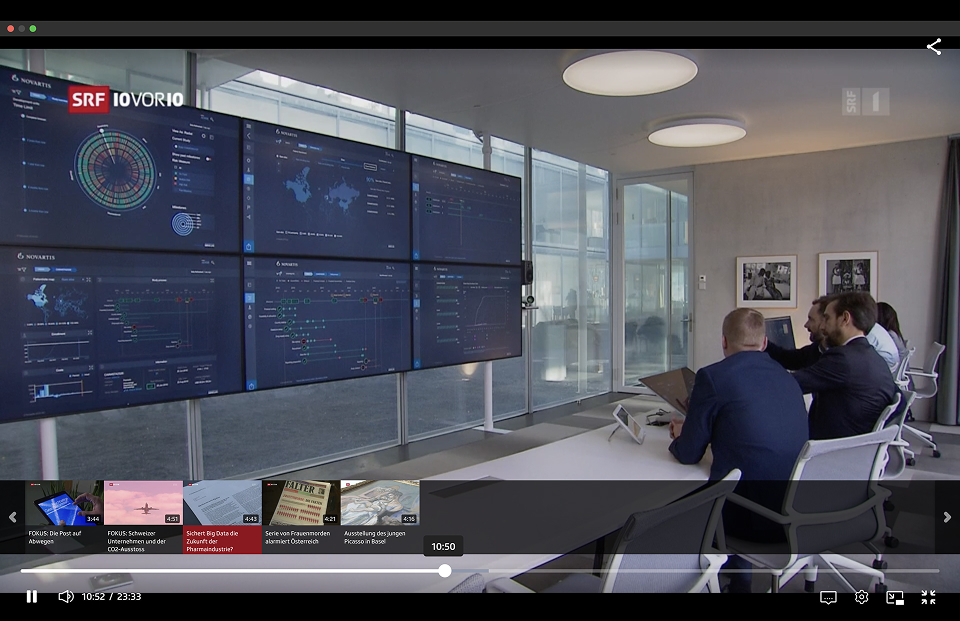 Swiss TV SRF coverage of the SENSE clinical trials control centre